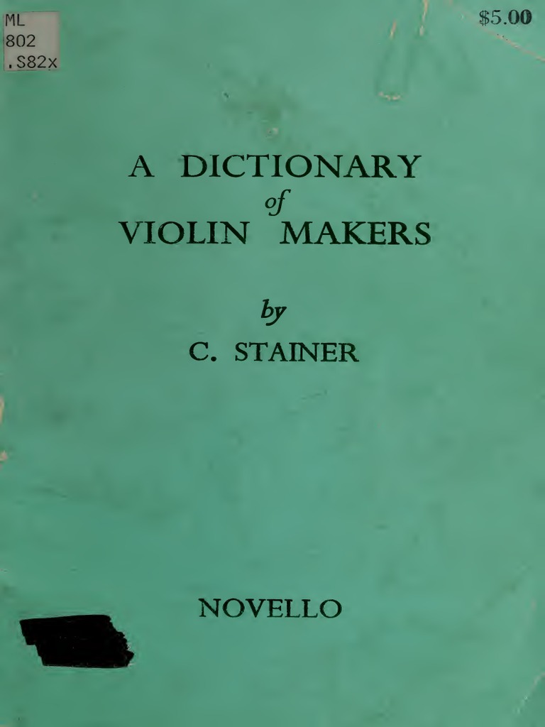 A Dictionary of Violin Makers | Download Free PDF | Violin | Music 