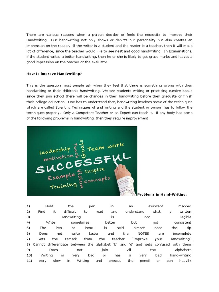 Improve Handwriting and Confidence Tips | PDF
