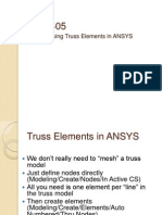 Tips For Using Truss Elements in ANSYS