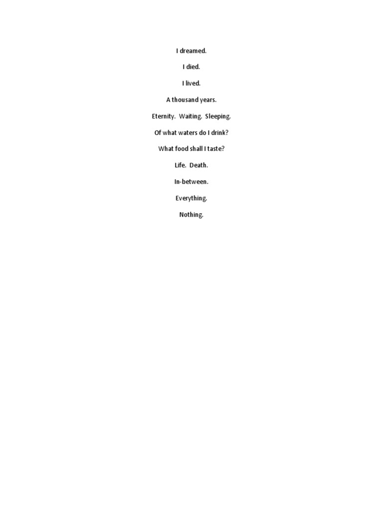Little Death Poem PDF | PDF