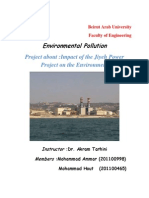 Environmental Pollution: Project About:impact of The Jiyeh Power Project On The Environment