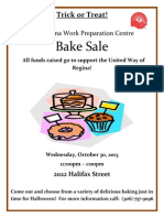 UW Fundraiser Bake Sale 2013 Poster