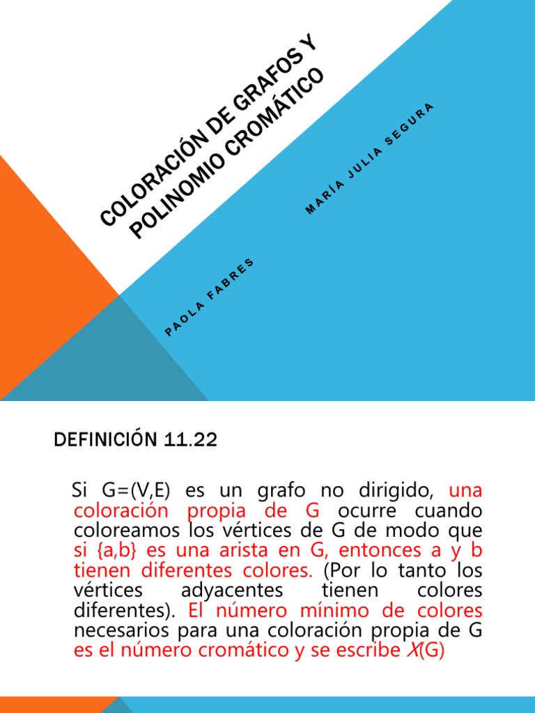Coloración de Grafos y Polinomios | PDF | Teoría de grafos | Vértice ...