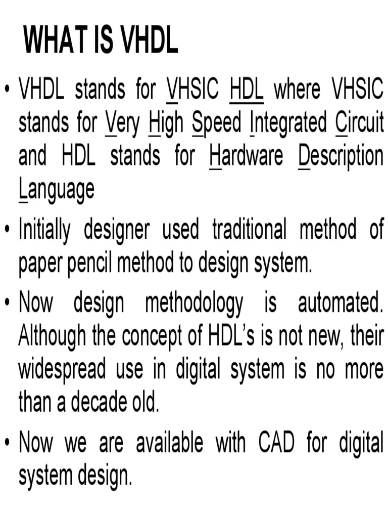 VHDL PDF PDF Hardware Description Language Vhdl