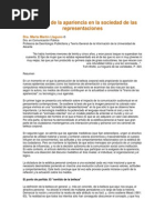 La tiranía de la apariencia en la sociedad de las representaciones