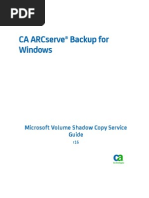 CA ARCserve Backup Para Windows Microsoft Volume Shadow Copy Service Guide