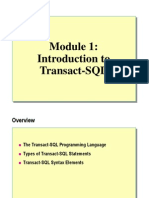 Introduction to T-SQL Language and Syntax