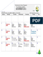 November 2013 Calendar