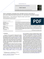 Active Packaging Containing Nisin and High Pressure Processing As Post-Processing Listericidal Treatments For Convenience Fermented Sausages PDF