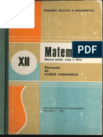 Cls 12 Manual Analiza Matematica XII 1990