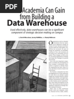 What Academia Can Gain From Building D Data Warehouse