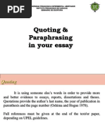 Quoting & Paraphrasing