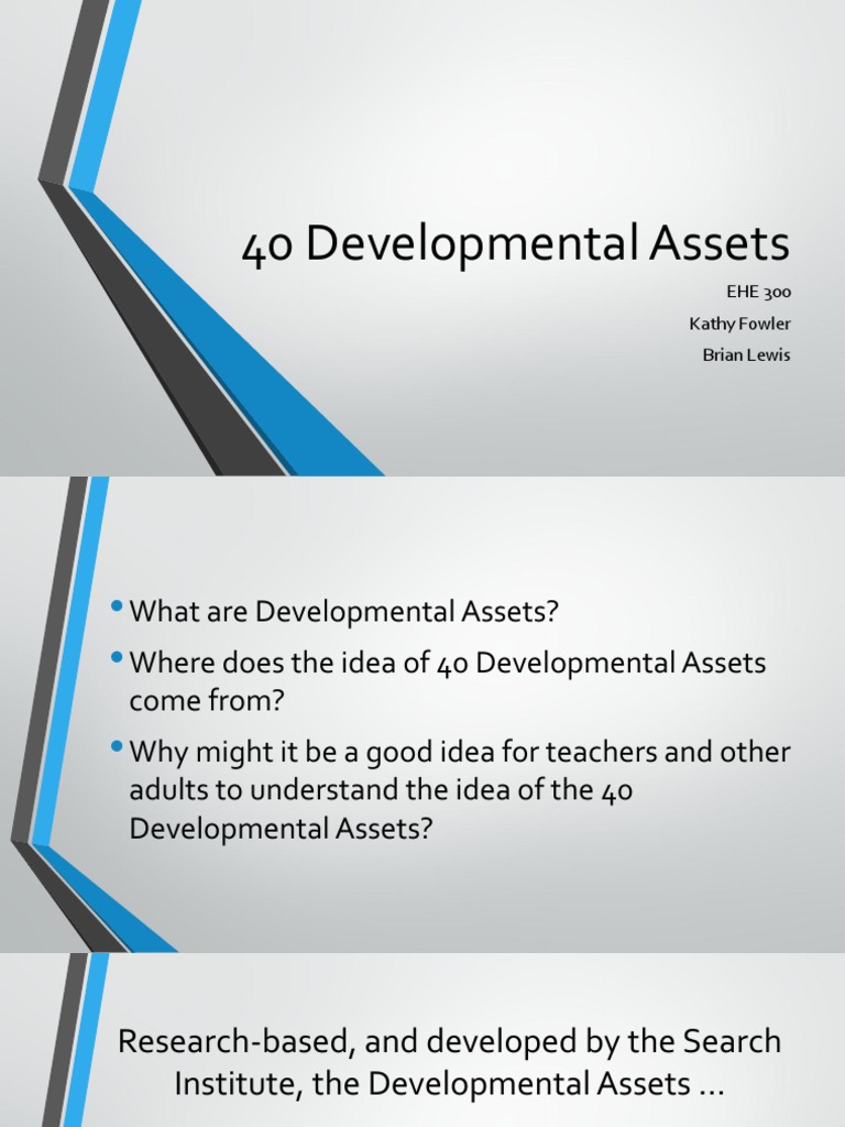 40 Developmental Assets | PDF | Youth | Competence (Human Resources)