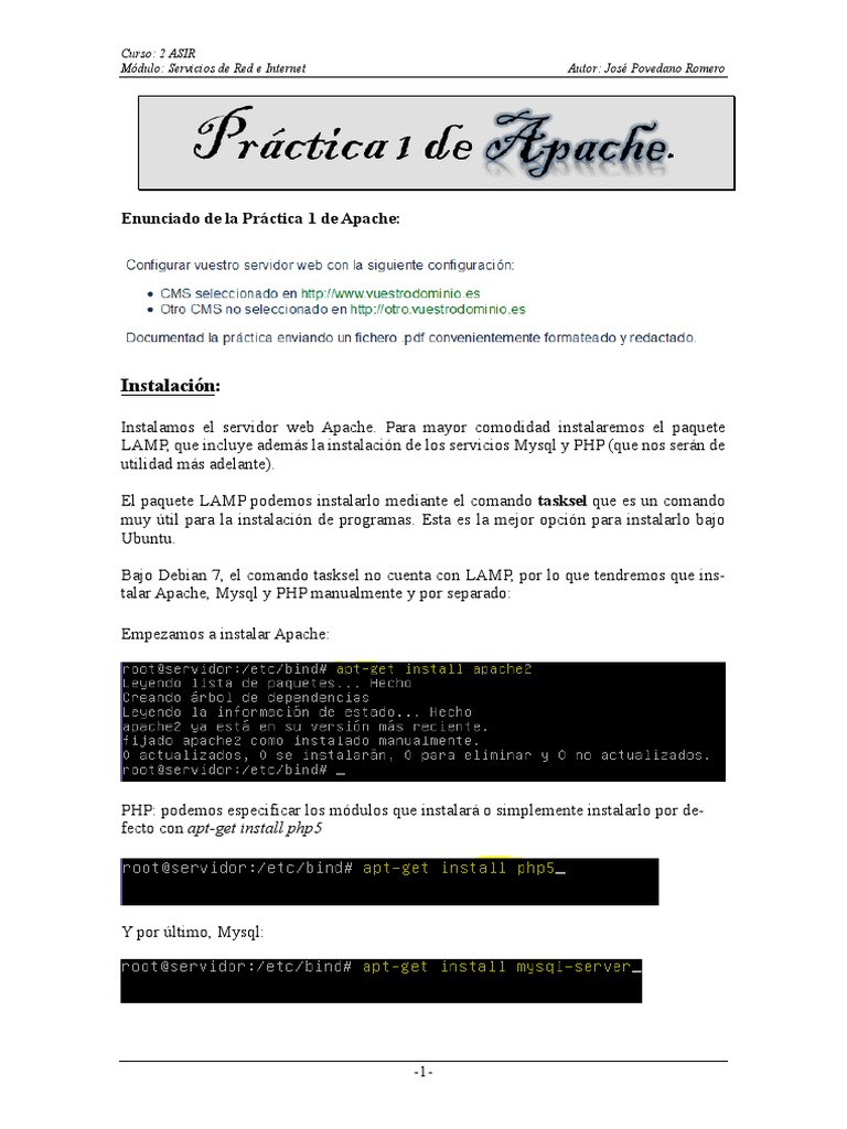 Practica 1 Apache | PDF | Word Press | Drupal