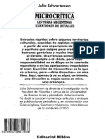 SCHVARTZMAN Julio Microcritica Lecturas Argentinas Cuestiones de Detalle