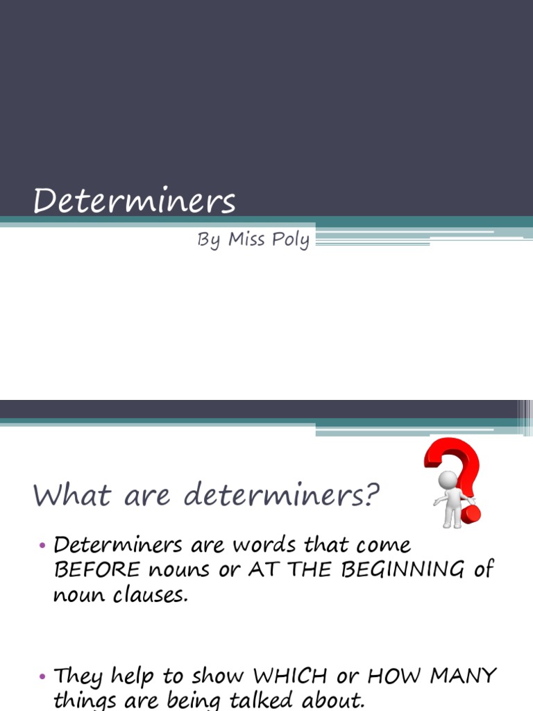 Understanding Determiners for Grades 2-3 | PDF | Grammatical Number | Noun
