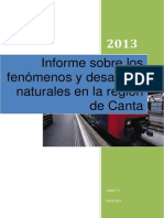 Informe Sobre Desastres Naturales