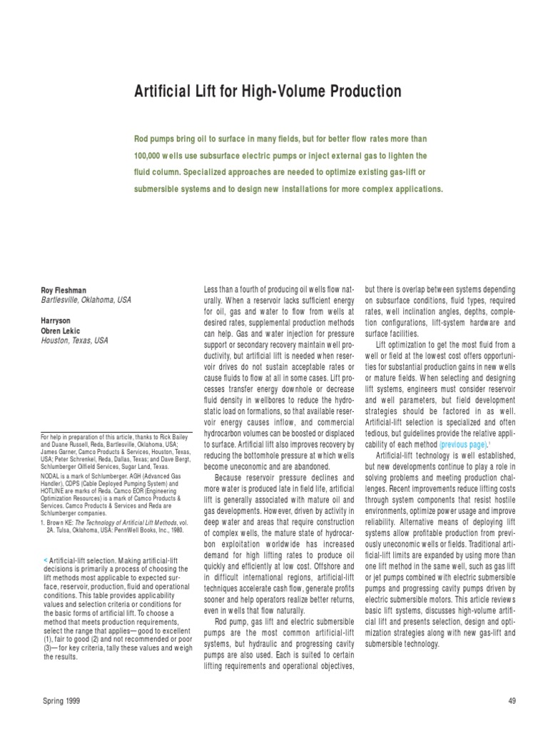 Artificial Lift Optimization Strategies | PDF | Pump | Petroleum Reservoir