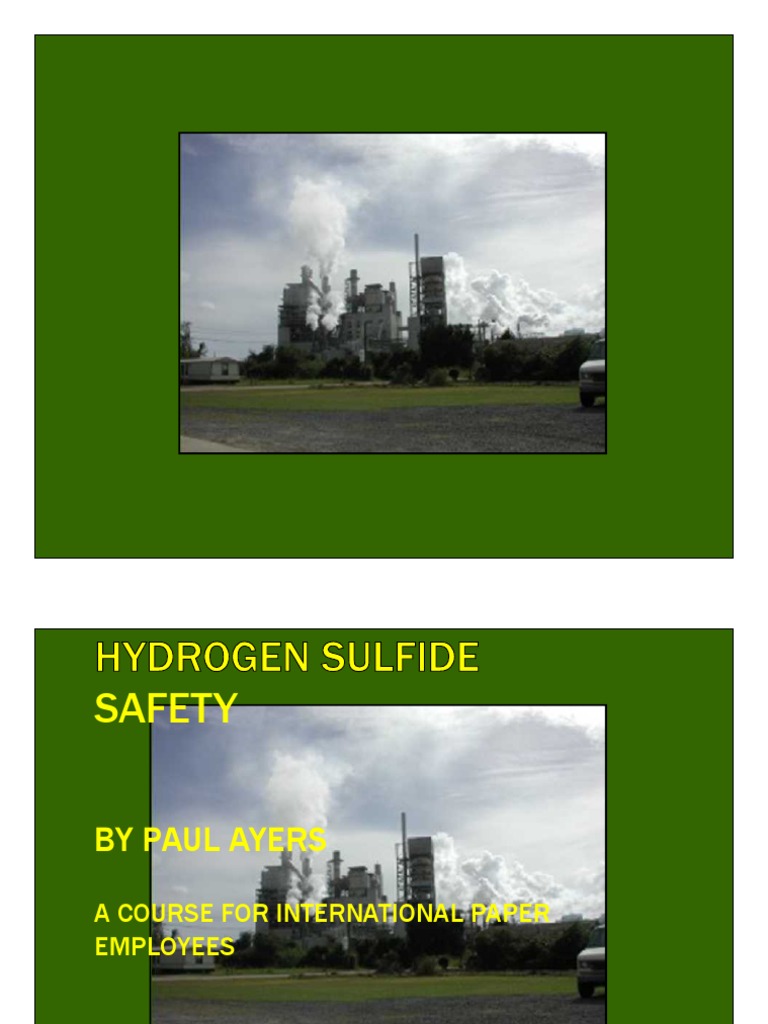 H2s Pdf Download Free Pdf Pulp Paper Chemical Substances