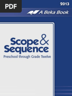 Scopeandsequence Abeka Homeschool PDF