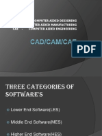 CAD CAM CAE Software Types and Pro-E Concepts
