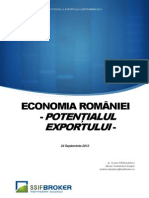 Economia Romaniei Potentialul Exportului