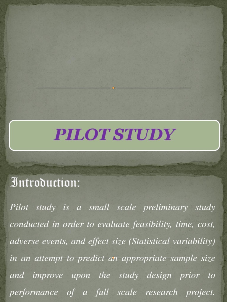 pilot study.ppt Experiment Evaluation Methods