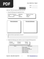 Exercise Introduction To Science