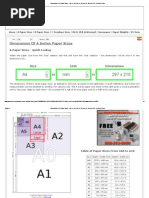 Dimensions of A Paper Sizes - A0, A1, A2, A3, A4, A5, A6, A7, A8, A9, A10 - in Inches & MM PDF