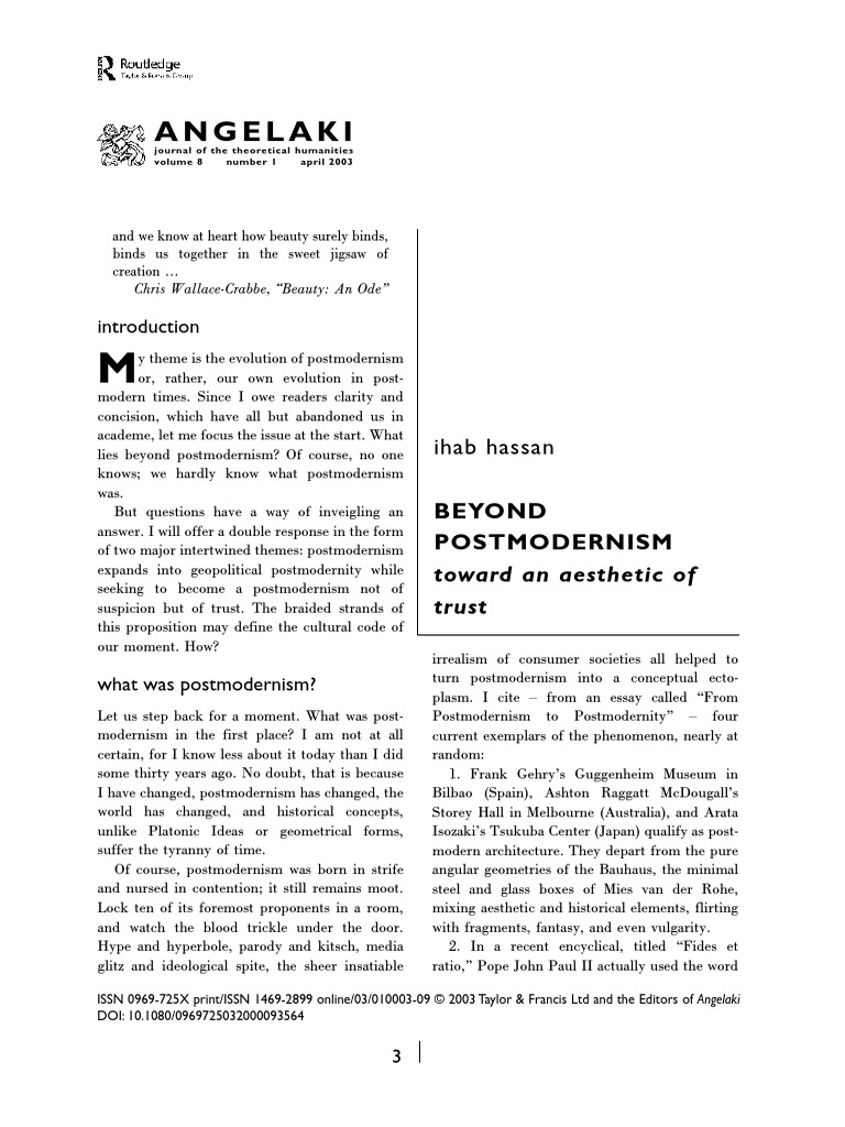 Postmodern meaning image