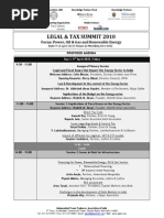 Legal & Tax 2010 Agenda