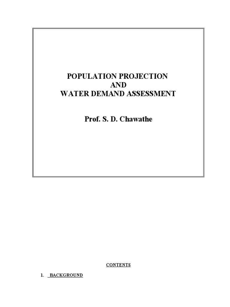 Population Forecasting for Water Demand | PDF | Forecasting | Skewness