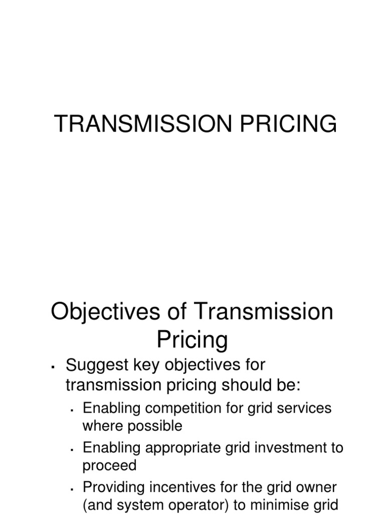 Transmission Pricing PDF Demand Electrical Grid