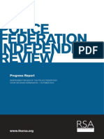 RSA Police Federation Review progress report