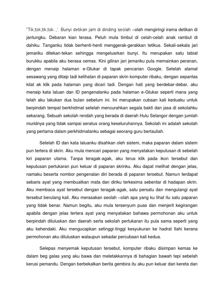 Cerpen Pengalaman Yang Tidak Dapat Dilupakan