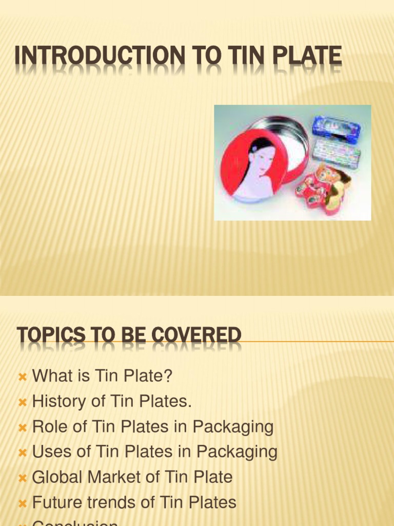 Introduction To Tin Plate PDF Packaging And Labeling
