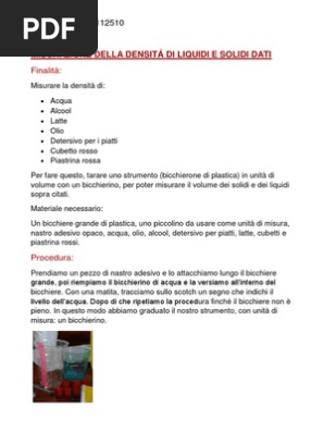 Misurare La Densità PDF