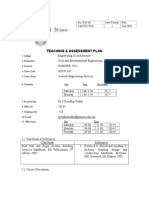 Teaching & Assessment Plan: Doc. Ref. No. Issue Version Date Uon-Stc-T&A 1 June 2010