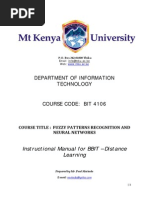 Department of Information Technology: Instructional Manual For BBIT - Distance Learning