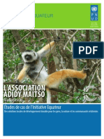 Études de Cas PNUD: L'ASSOCIATION ADIDY MAITSO, Madagascar