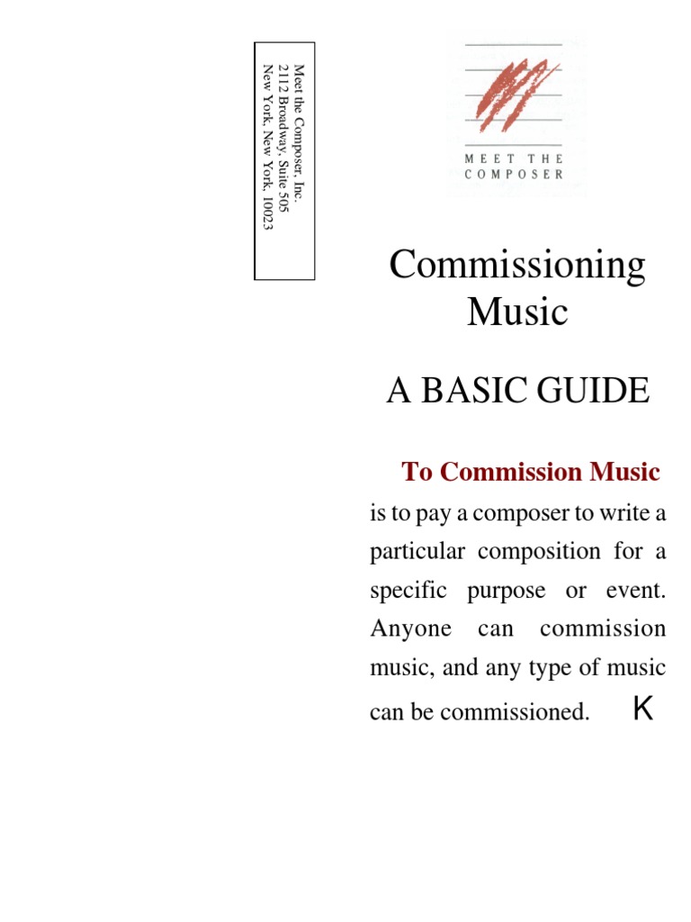 Commissioning Music: A Basic Guide | PDF