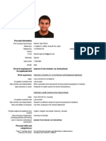 Europass Curriculum Vitae: Personal Information