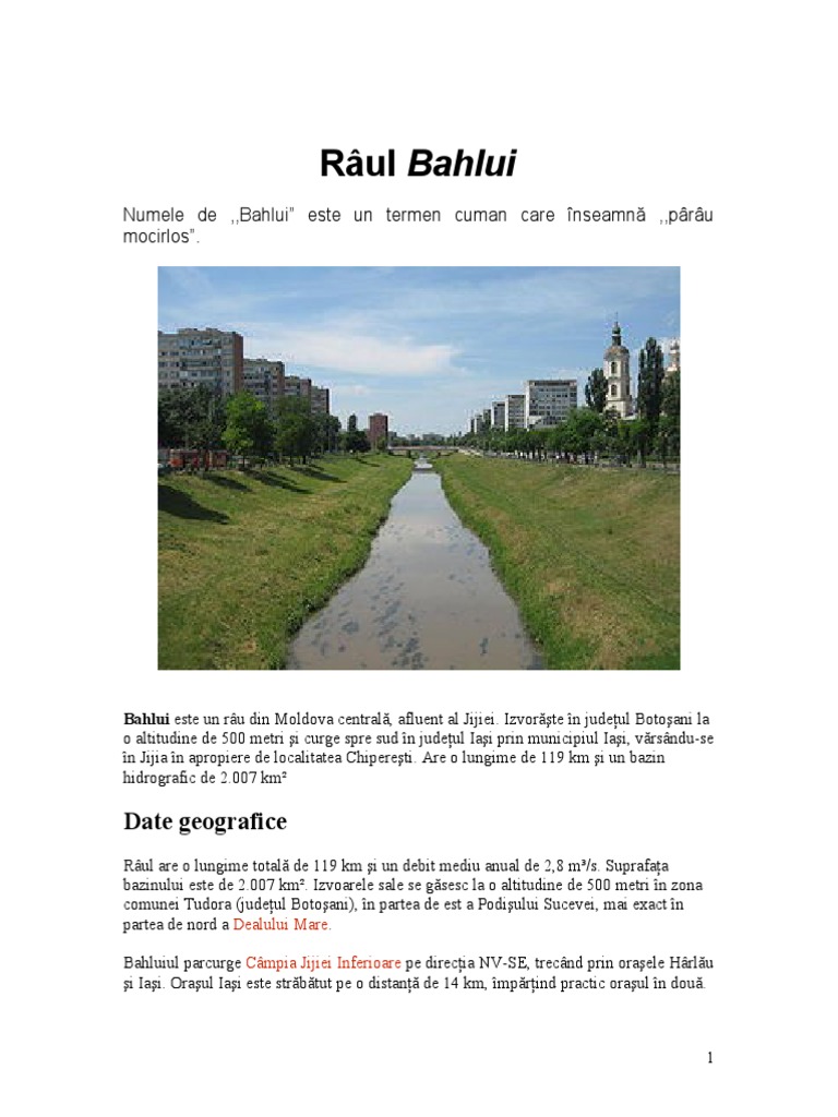 Râul Bahlui | PDF