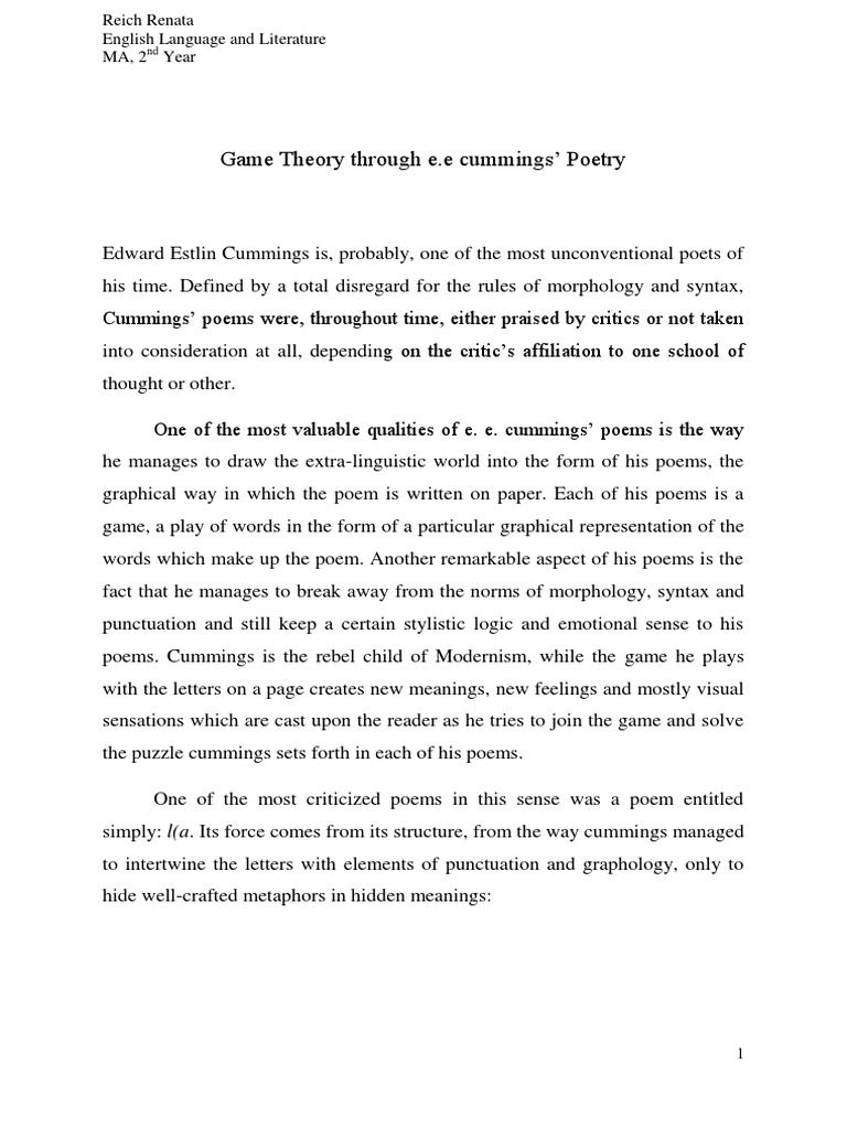 E e cummings poems and connects essay 07 image