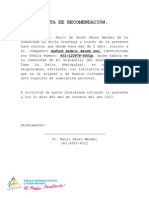 Carta de Referencia Nelson