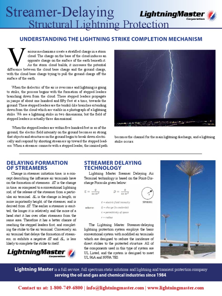 Streamer Delaying Technology PDF PDF Lightning Physics