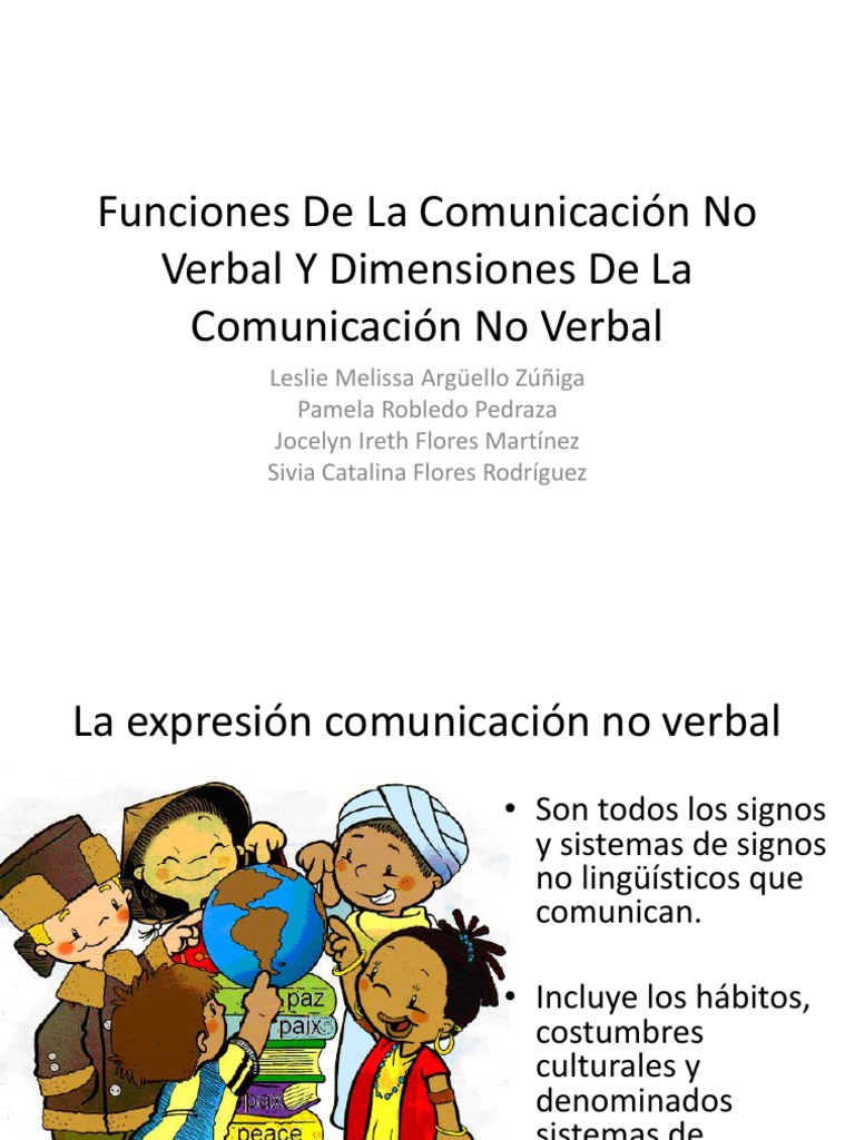 Funciones De La Comunicación No Verbal Y Dimensiones ...