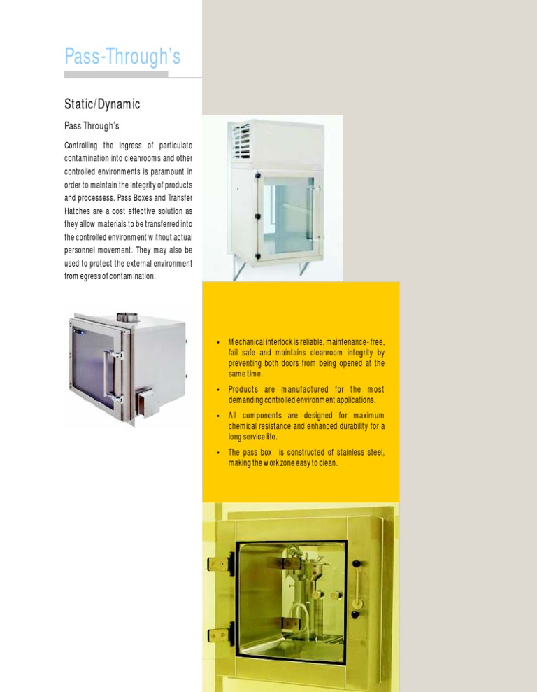Cleanroom Pass-Through Solutions | PDF | Technology & Engineering