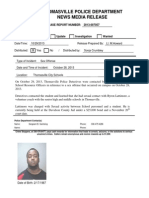 Thomasville Police Department News Media Release: CASE REPORT NUMBER: 2013-007057