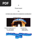 A PROJECT REPORT ON HDFC BANK submiited by Ankita singh